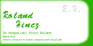 roland hincz business card